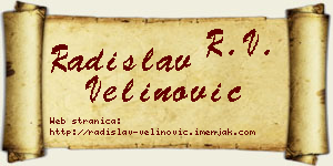 Radislav Velinović vizit kartica